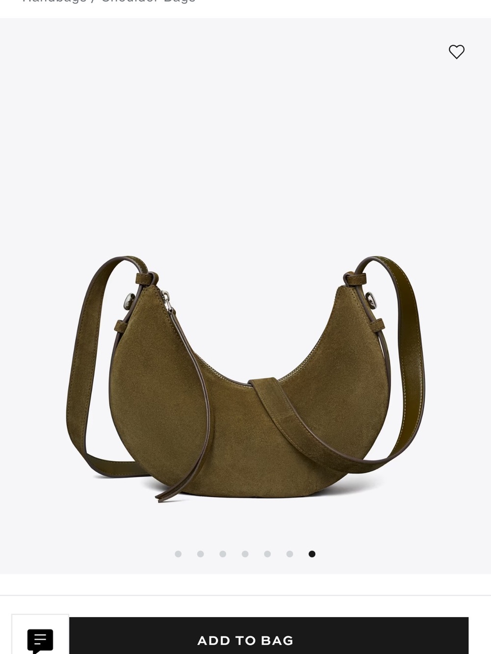 Tory Burch Romy Suede Half Moon Bag - Picture 8 of 10